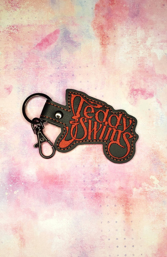 ITH Digital Embroidery Pattern for Teddy Swims Snap Tab / Keychain, 4X4 Hoop