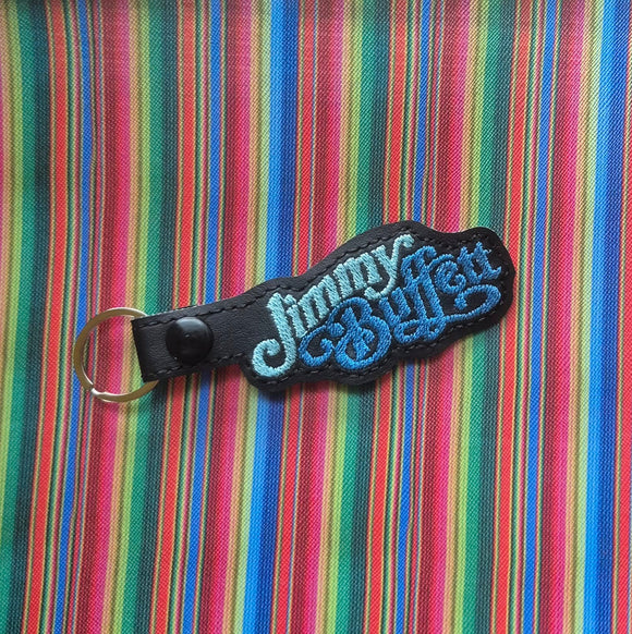 ITH Digital Embroidery Pattern for Jimmy Buffett Snap Tab / Kaychain, 4X4 Hoop