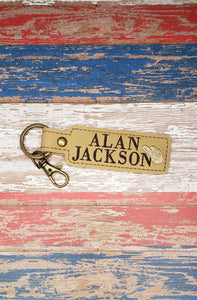 ITH Digital Embroidery Pattern for Alan Jackson Snap Tab/Keychain, 4X4 Hoop