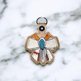 ITH Digital Embroidery Pattern for Princess Bow Pocahontas Snap Tab / Keychain, 4X4 Hoop