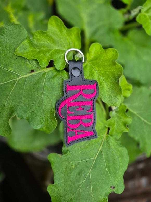 ITH Digital Embroidery Pattern for REBA Snap Tab / Keychain, 4X4 Hoop
