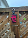 ITH Digital Embroidery Pattern for REBA Snap Tab / Keychain, 4X4 Hoop