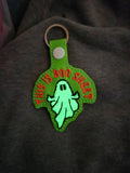 ITH Digital Embroidery Pattern for This is Boo Sheet Snap Tab / Keychain, 4X4 Hoop