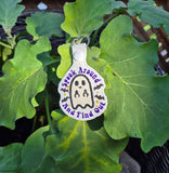 ITH Digital Embroidery Pattern for Spook Around & Find Out Applique Snap Tab / Keychain, 4X4 Hoop
