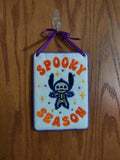 ITH Digital Embroidery Pattern for Spooky Season Stitch Applique Sign, 5X7 Hoop