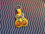 ITH Digital Embroidery Pattern for Pumpkin Cherry's Snap Tab / Keychain, 4X4 Hoop