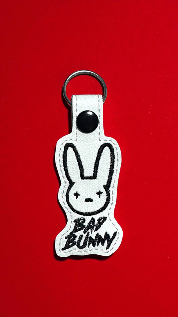 ITH Digital Embroidery Pattern for Bad Bunny 2 Snap Tab / Keychain, 4X4 Hoop