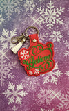 ITH Digital Embroidery Pattern for Believe with Snowflake Snap Tab / Keychain, 4X4 Hoop
