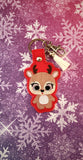 ITH Digital Embroidery Pattern for Cute Standing Reindeer Snap Tab/Keychain, 4X4 Hoop