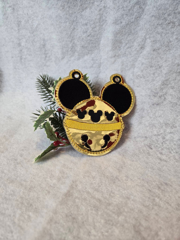 ITH Digital Embroidery Pattern for Mick Jingle Bell Banner / Garland Piece, 4X4 Hoop