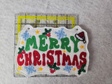 ITH Digital Embroidery Pattern for Merry Christmas Mick Inspired 5X7 Sign Garland / Banner, 5X7 Hoop