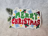 ITH Digital Embroidery Pattern for Merry Christmas Mick Inspired 5X7 Sign Garland / Banner, 5X7 Hoop
