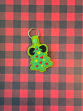 ITH Digital Embroidery Pattern for Mick Tree Snap Tab / Keychain, 4X4 Hoop