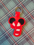 ITH Digital Embroidery Pattern for Mick Candy Cane Snap Tab / Keychain, 4X4 Hoop