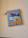ITH Digital Embroidery Pattern for Too Cute To Spook Cash Card Tall 4.5X5 Zipper Pouch, 5X7 Hoop