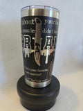 Scary Droopy Face Guy, 20oz Laser Engraved Tumbler