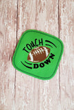 ITH Digital Embroidery Pattern for Touch Down Football Coaster, 4X4 Hoop