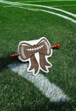 ITH Digital Embroidery Pattern for Football Bow Hair Bun Holder, 4X4 Hoop