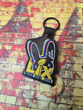 ITH Digital Embroidery Pattern for Super Bowl LX Bad Bunny, Snap Tab / Keychain, 4X4 Hoop