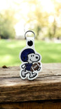 ITH Digital Embroidery Pattern for Snoops Football Snap Tab / Keychain, 4X4 Hoop