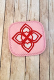 ITH Digital Embroidery Pattern for 4 Double Heart Coaster, 4X4 Hoop