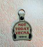 ITH Digital Embroidery Pattern for Not Today Vecna Snap Tab / Keychain, 4X4 Hoop