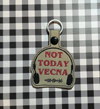 ITH Digital Embroidery Pattern for Not Today Vecna Snap Tab / Keychain, 4X4 Hoop
