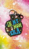 ITH Digital Embroidery Pattern for In My Dog Mom ERA Snap Tab / Keychain, 4X4 Hoop