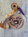 Sewing Themed Cork Drink Coasters  - Physical Item