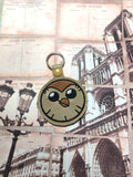 ITH Digital Embroidery Pattern for Hooty Owl House Round Snap Tab / Keychain, 4X4 Hoop