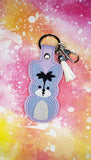 ITH Digital Embroidery Pattern for Eeyore Peep Snap Tab / Keychain, 4X4 Hoop
