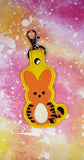 ITH Digital Embroidery Pattern for Tigger Peep Snap Tab / Keychain, 4X4 Hoop