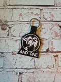 ITH Digital Embroidery Pattern for AND ONE Snap Tab / Keychain, 4X4 Hoop