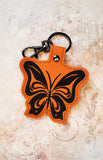 ITH Digital Embroidery Pattern for Butterfly 1 Snap Tab / Keychain, 4X4 Hoop