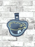 ITH Digital Embroidery Pattern for Turbonegro Snap Tab / Keychain, 4X4 Hoop