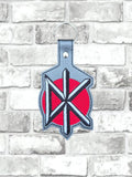 ITH Digital Embroidery Pattern for Dead Kennedys Snap Tab / Keychain, 4X4 Hoop
