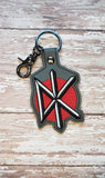 ITH Digital Embroidery Pattern for Dead Kennedys Snap Tab / Keychain, 4X4 Hoop