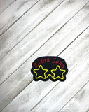 ITH Digital Embroidery Pattern For Elton John Star Glasses Patch, 4X4 Hoop