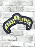 ITH Digital Embroidery Pattern for Guns & Roses Patch, 4X4 Hoop