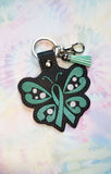 ITH Digital Embroidery Pattern for Awareness Butterfly Snap Tab / Keychain, 4X4 Hoop