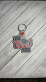 ITH Digital Embroidery Pattern for The Cool Dad Snap Tab / Key Chain, 4X4 Hoop