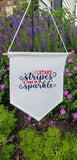 ITH Digital Embroidery Pattern for Stars Stripes & Sparkle Stand Alone Designs, 5X7 Hoop