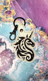 ITH Digital Embroidery Pattern for Tribal Unicorn Snap Tab / Keychain, 4x4 Hoop