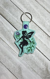 ITH Digital Embroidery Pattern for Fairy Vines 2 Snap Tab / Keychain, 4X4 Hoop