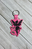ITH Digital Embroidery Pattern for Fairy Vines 3 Snap Tab / Keychain, 4X4 Hoop
