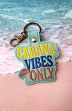 ITH Digital Embroidery pattern for Cabana Vibes Only Snap Tab / Keychain, 4X4 Hoop