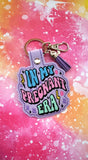ITH Digital embroidery Pattern for In My Pregnant ERA Snap Tab / Keychain, 4X4 Hoop