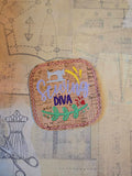 ITH Digital Embroidery Pattern for Sewing Diva Machine Coaster, 4X4 Hoop