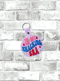 ITH Digital Embroidery Pattern for In My Snacking ERA Snap Tab / Keychain, 4X4 Hoop