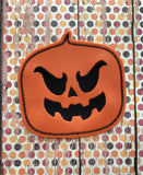 Jack O' Lantern Coasters Set of 4, Digital Embroidery Pattern 4X4 Hoop